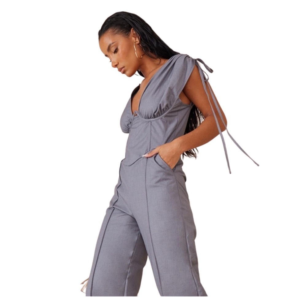 Pretty Little Thing Corset jumpsuit, gray size 8